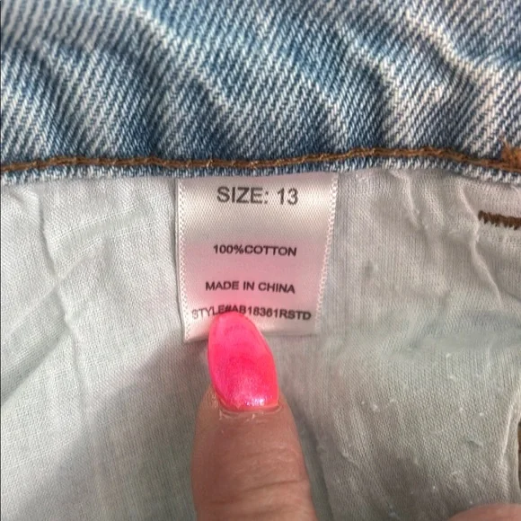 Fashion Nova Blue Straight Leg Jeans with Vintage Distressing - Picture 12 of 16